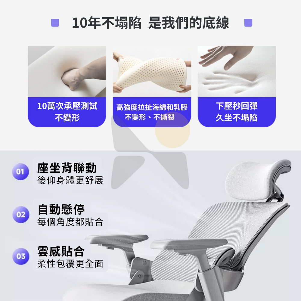 YA-1137-B 乳膠滑翔椅(黑):圖片 4
